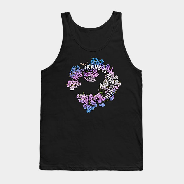 Trans Is Beautiful Cherry Blossom Tank Top by Art by Veya